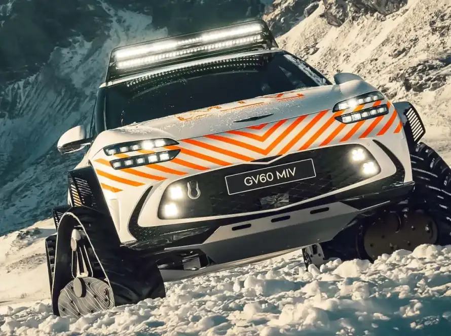 Genesis GV60 Turns Into an All-Electric Snow Rescue Machine!