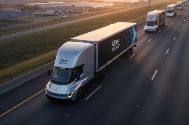 Uber Freight and Tesla Launch EV Fleet Accelerator