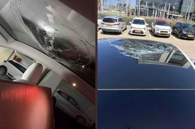 Missile Debris Slams Into Tesla Model Y — The Roof Holds